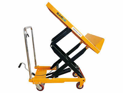 台面可倾斜手动平台车